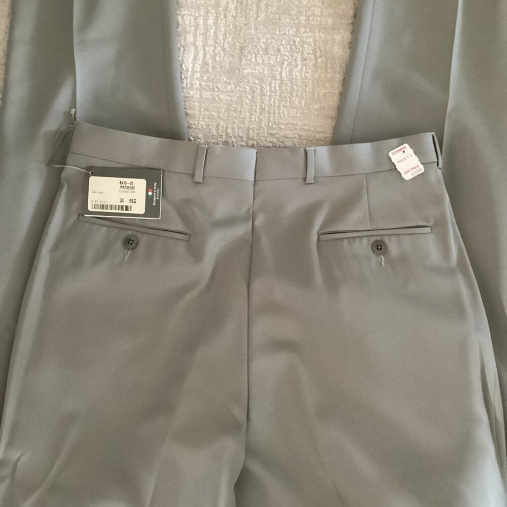 Green Presario 100% Wool Dress Pants Designed in Italy by Corbin - NWT - W34 - Picture 3 of 9